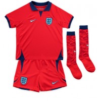 England Declan Rice #4 Fotballklær Bortedraktsett Barn VM 2022 Kortermet (+ korte bukser)